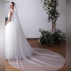 Cathedral length bridal veil 118”
